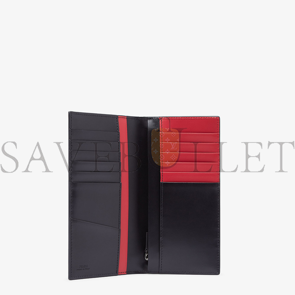 F**di shadow wallet black leather wallet 7m0355ajf4f19kp (19*9.5*1.5cm)